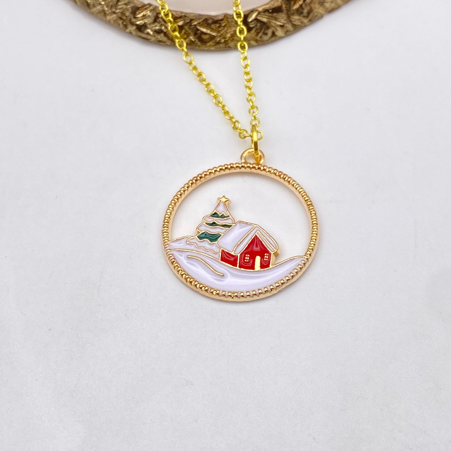 Christmas Landscape Necklace