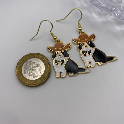 Cowboy Dog Earrings