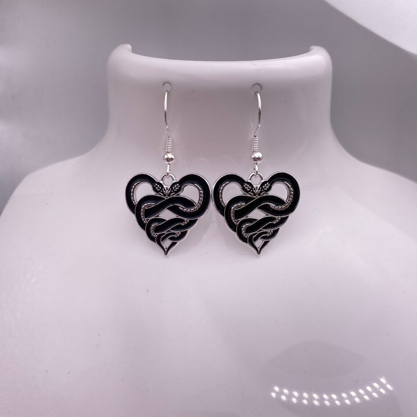 Heart Snakes Earrings