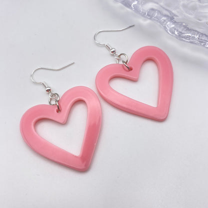 Light Pink Heart Earrings