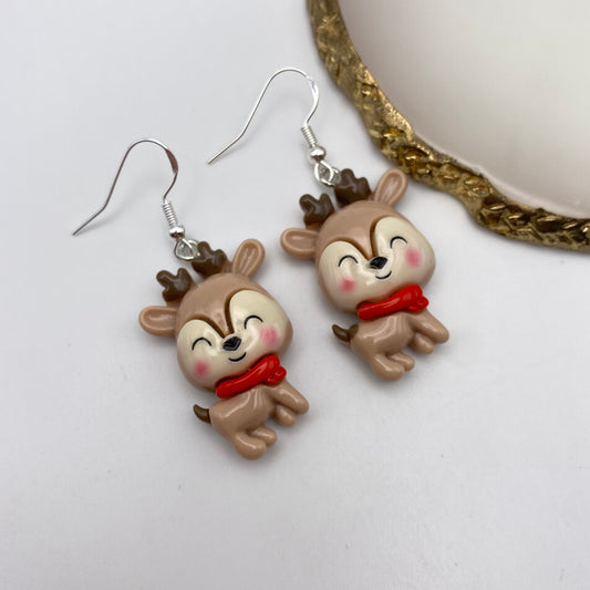 Chunky Reindeer Earrings