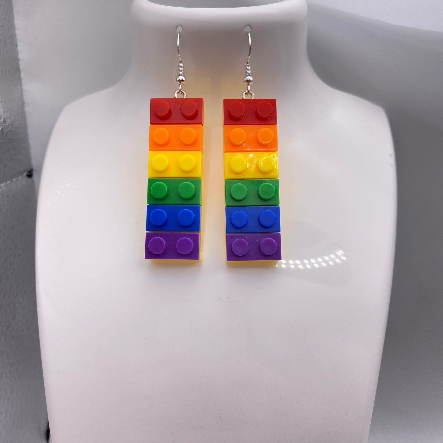 Rainbow Brick Earrings