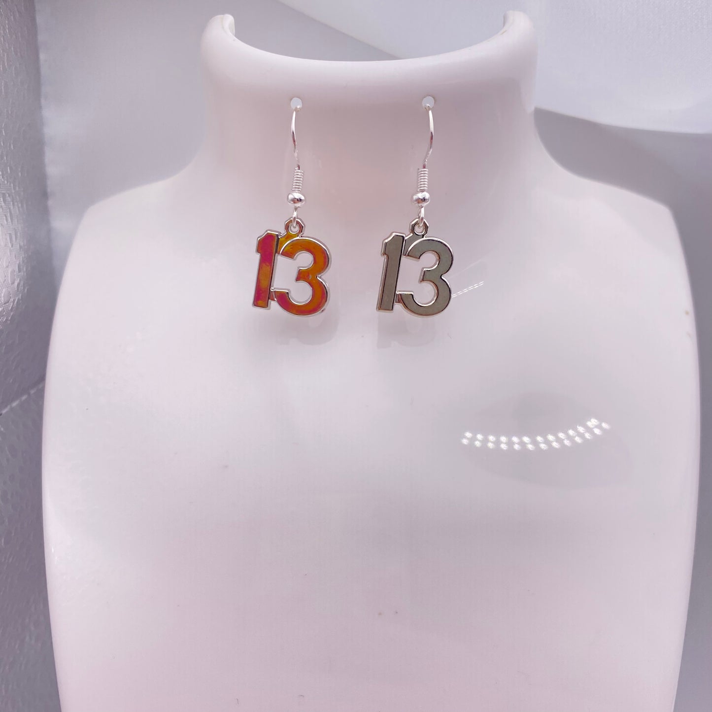 13 Number Earrings