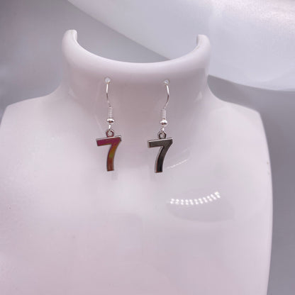 7 Number Earrings