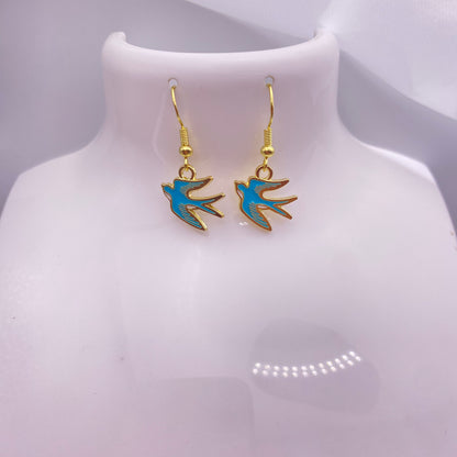 Blue Bird Earrings