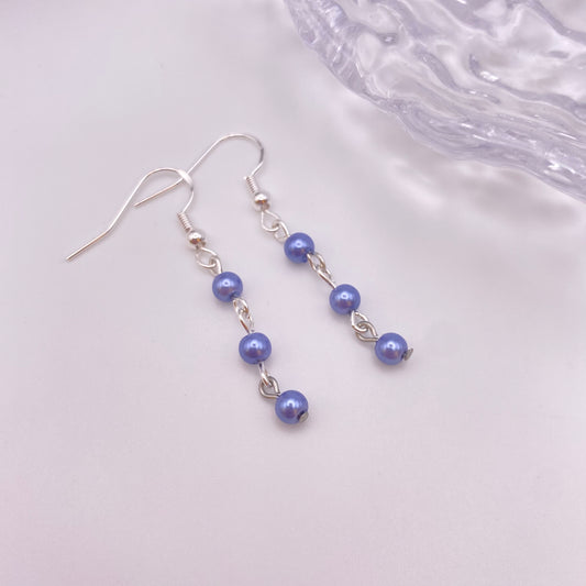 Blue Pearl Drop Earrings