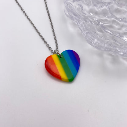 Rainbow Heart Necklace