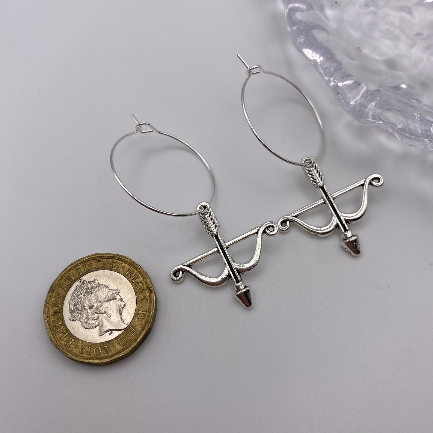 Bow and Arrow Hoop Earrings