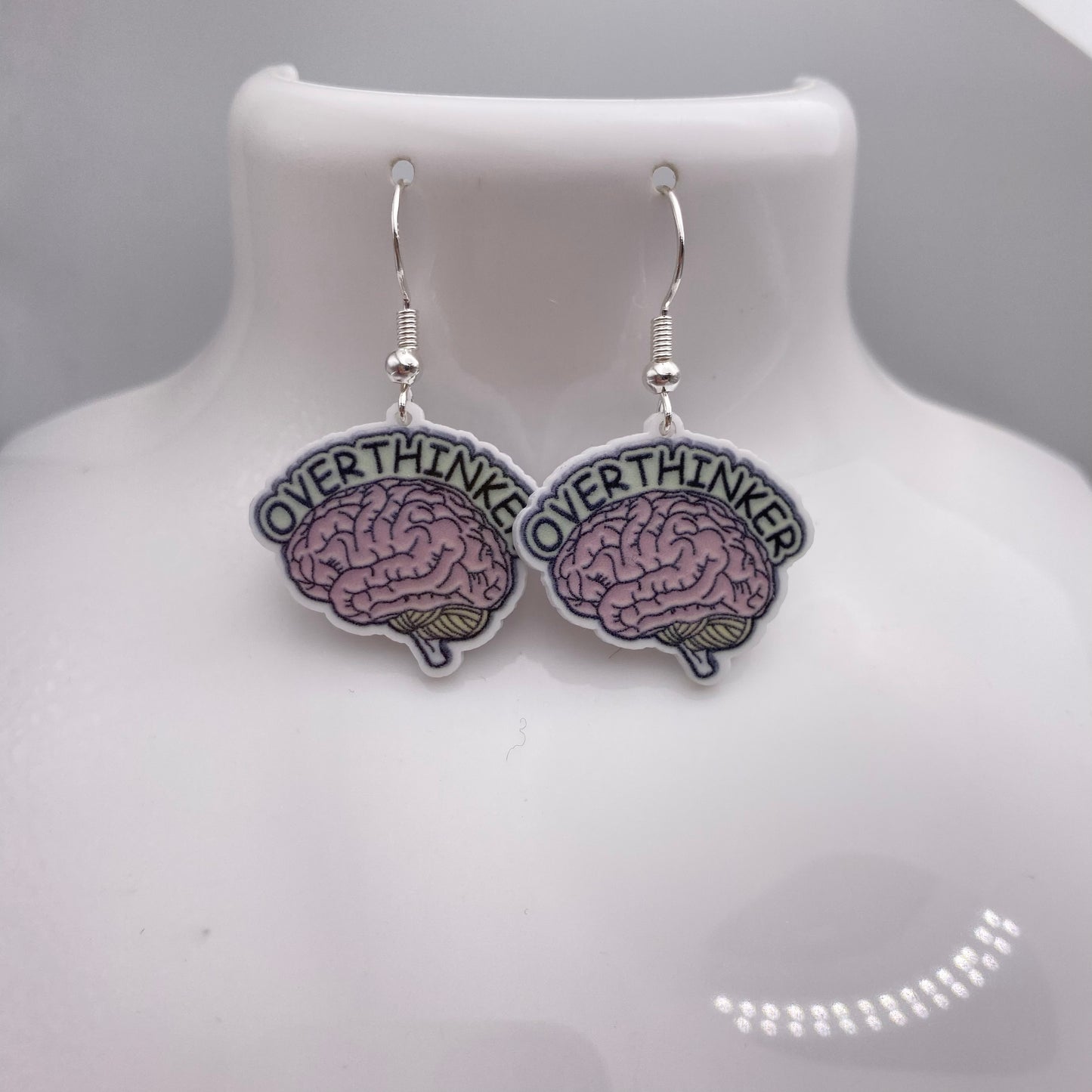‘Overthinker’ Brain Mind Earrings