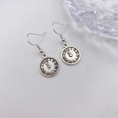 Heart Clock Earrings