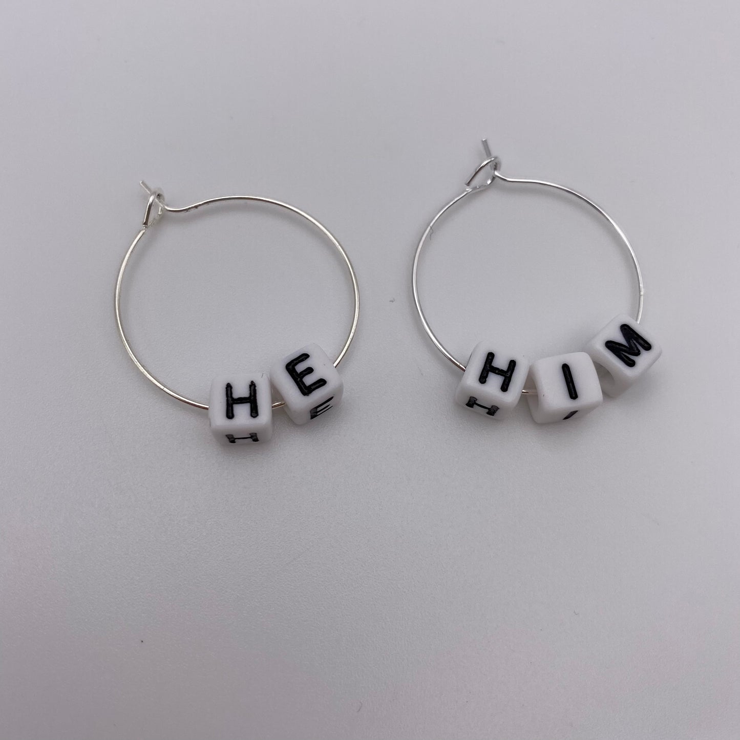 Pronoun Hoop Earrings