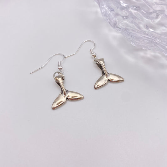 Whale Tail Fin Earrings