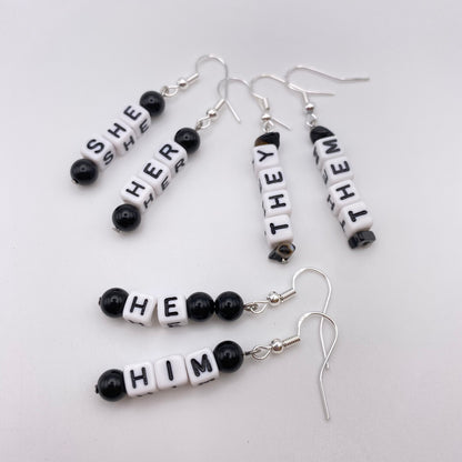 Pronoun Earrings