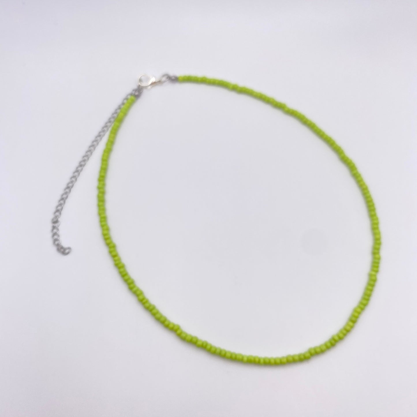 Lime Green Beaded Necklace