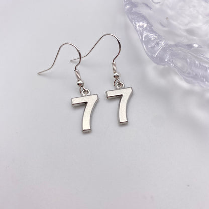 7 Number Earrings