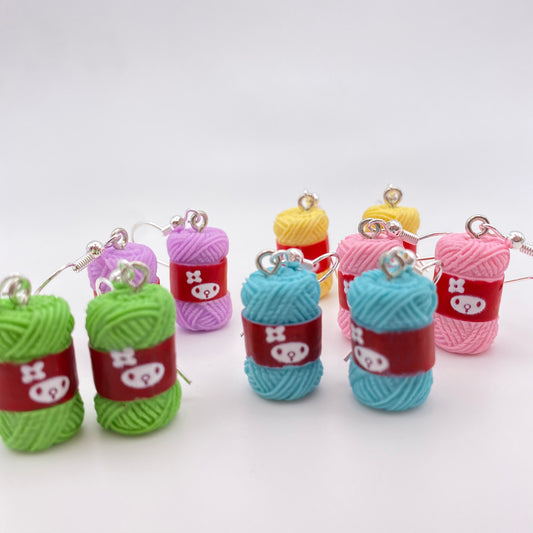 Colourful Yarn Earrings