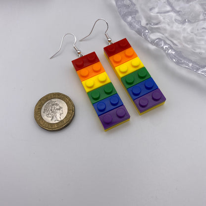 Rainbow Brick Earrings