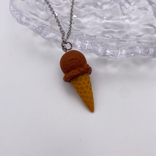 Brown Chocolate Ice Cream Necklace