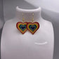 Gold Rainbow Heart Earrings