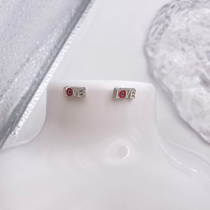 ‘Love’ Stud Earrings