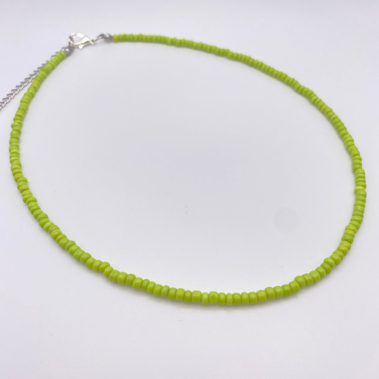 Lime Green Beaded Necklace