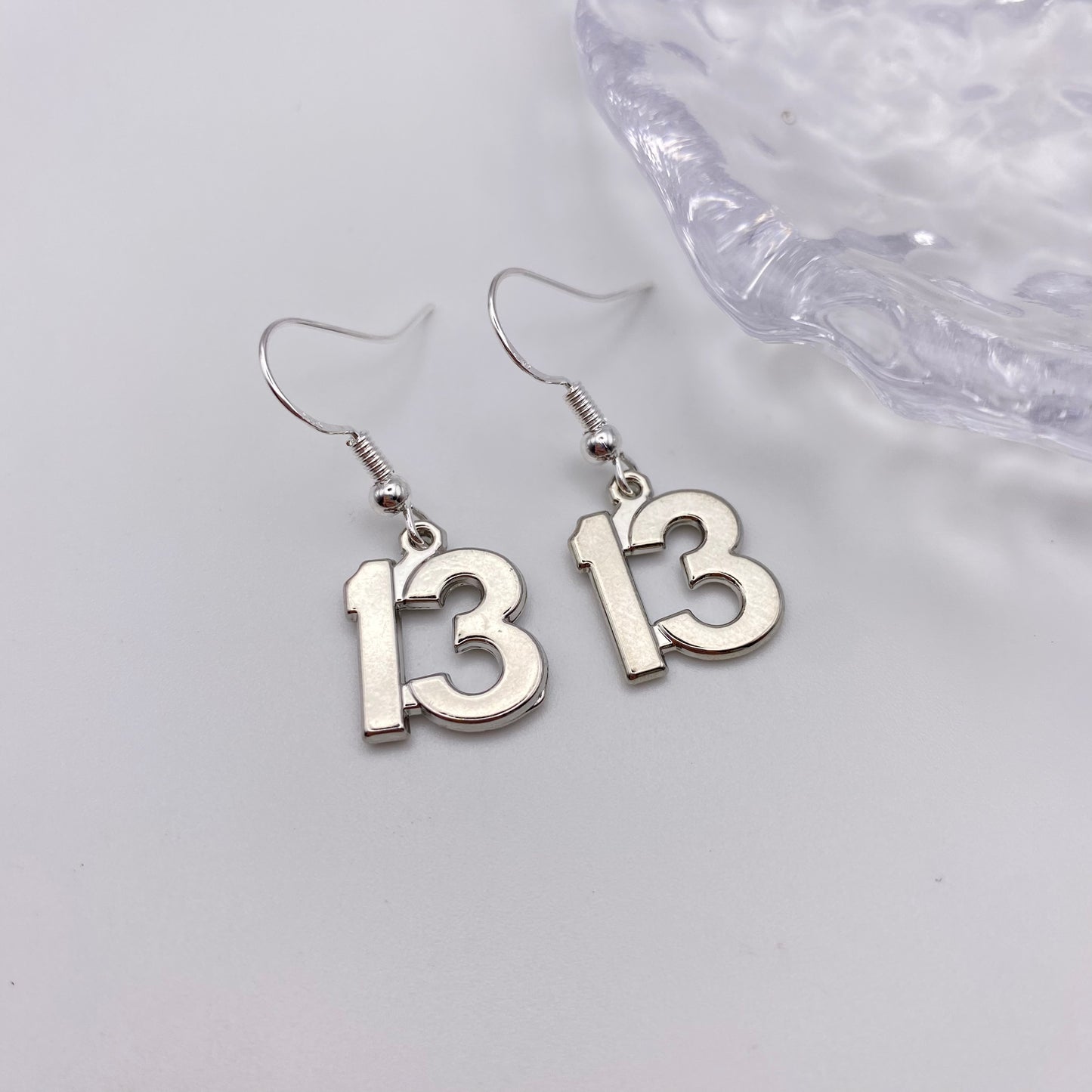 13 Number Earrings