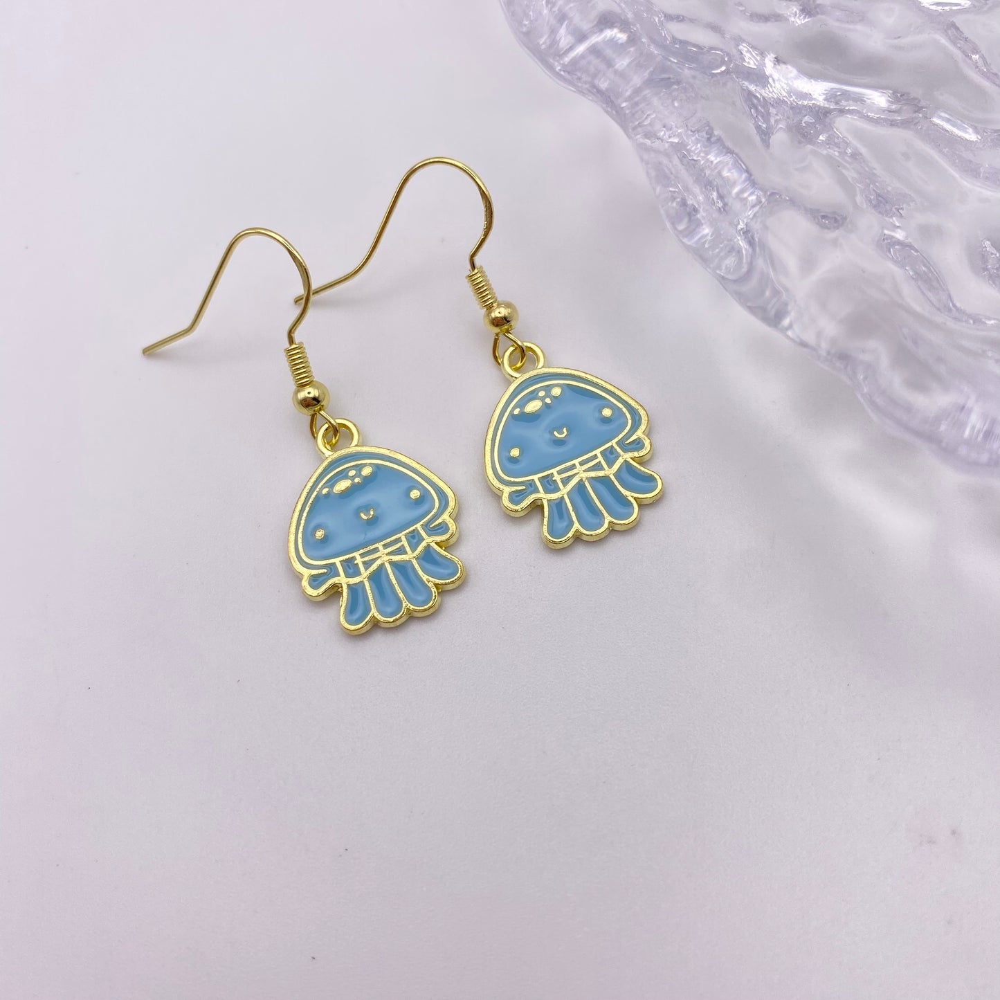 Blue Jellyfish Earrings