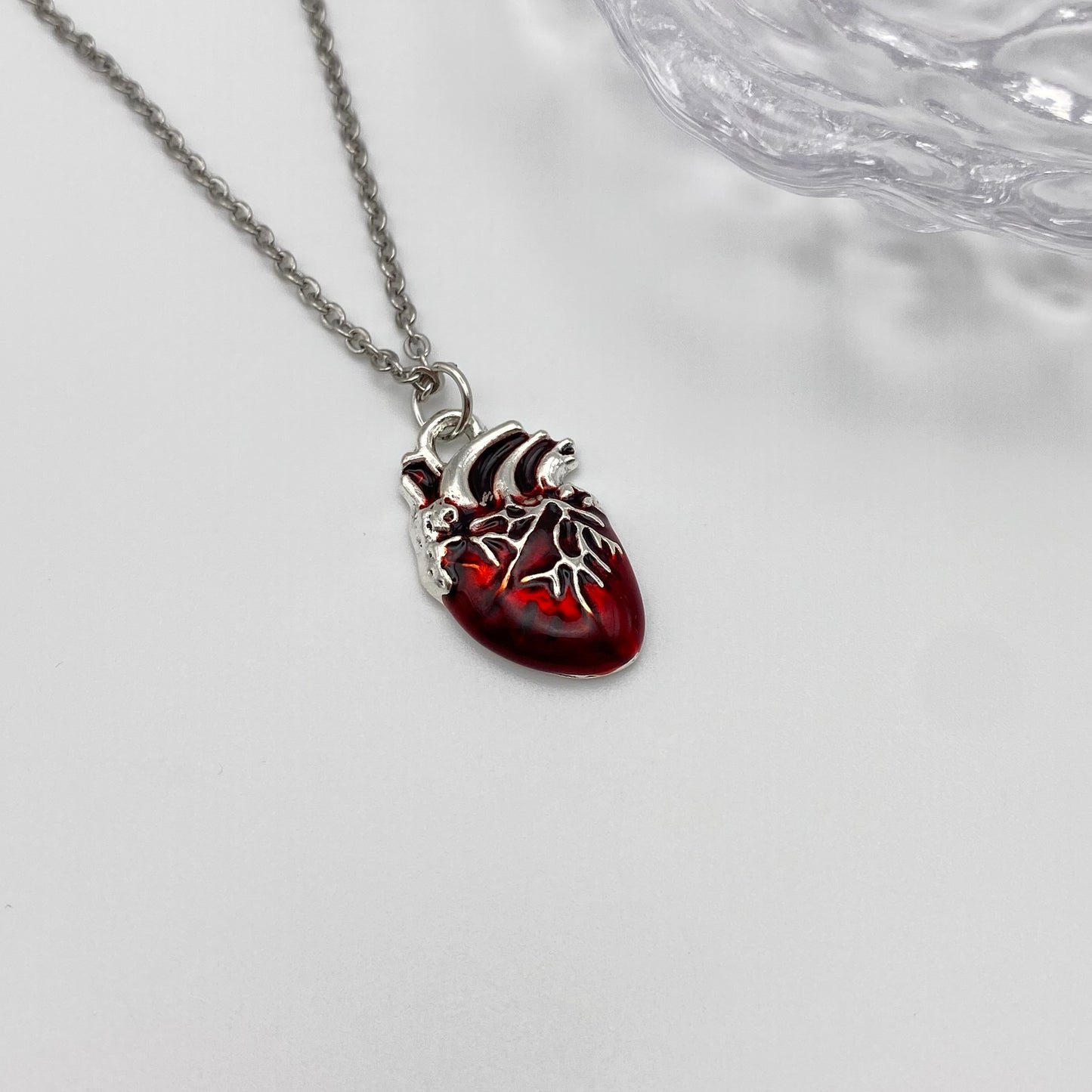Gory Red Heart Necklace