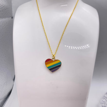 Rainbow Heart Necklace