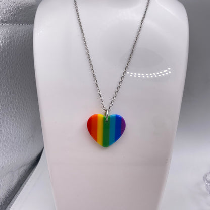 Rainbow Heart Necklace