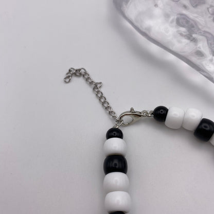 Black and White Beaded Bracelet