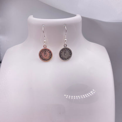 Heart Clock Earrings