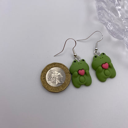 Frog Heart Earrings