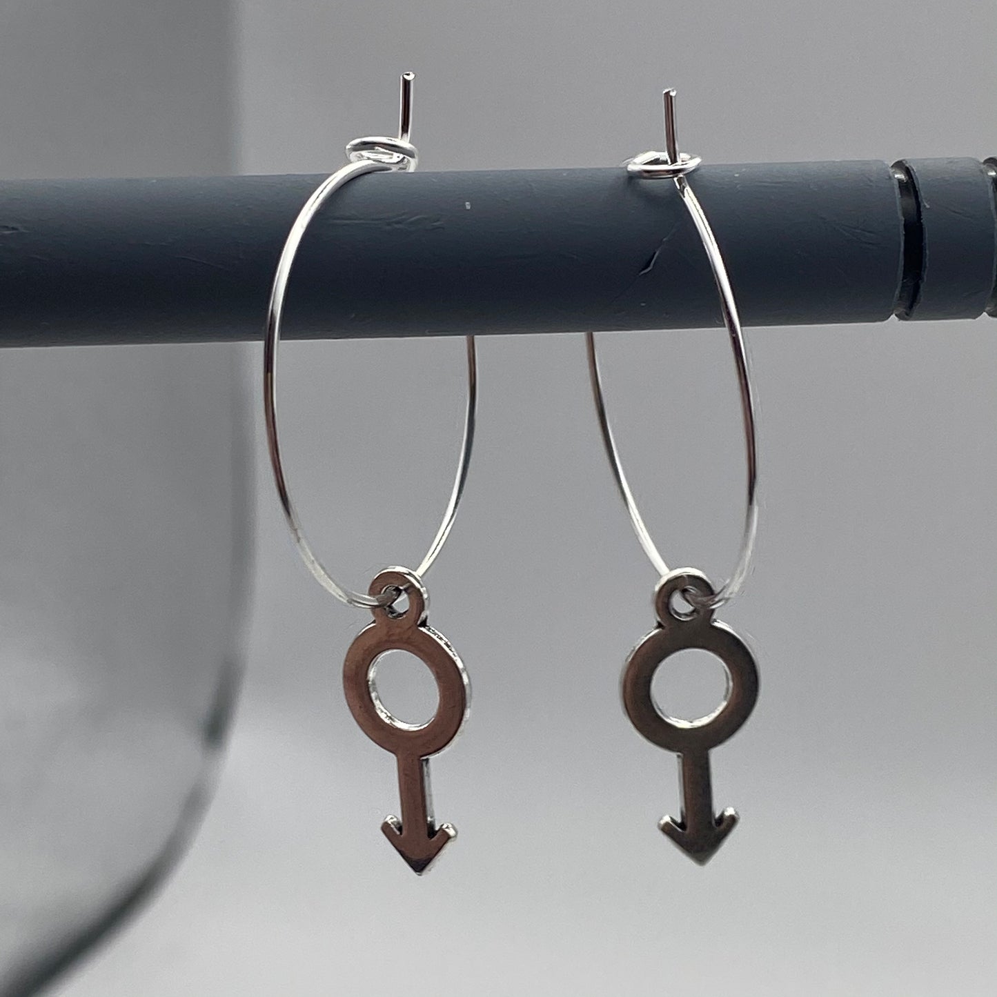 Male Symbol Hoop Earrings