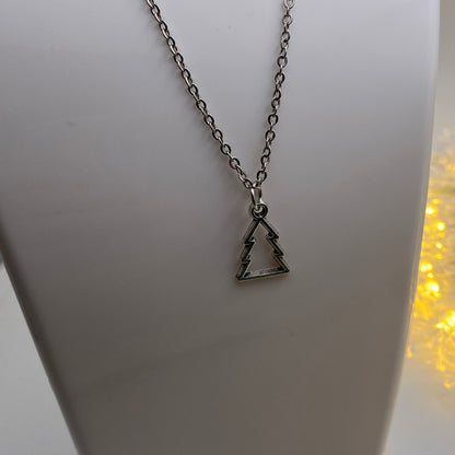 Christmas Tree Outline Necklace