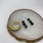 Round Larvakite Crystal Earrings