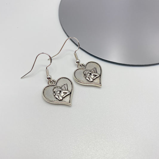 Cherub Heart Earrings