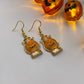 Gold Pumpkin Lantern Earrings