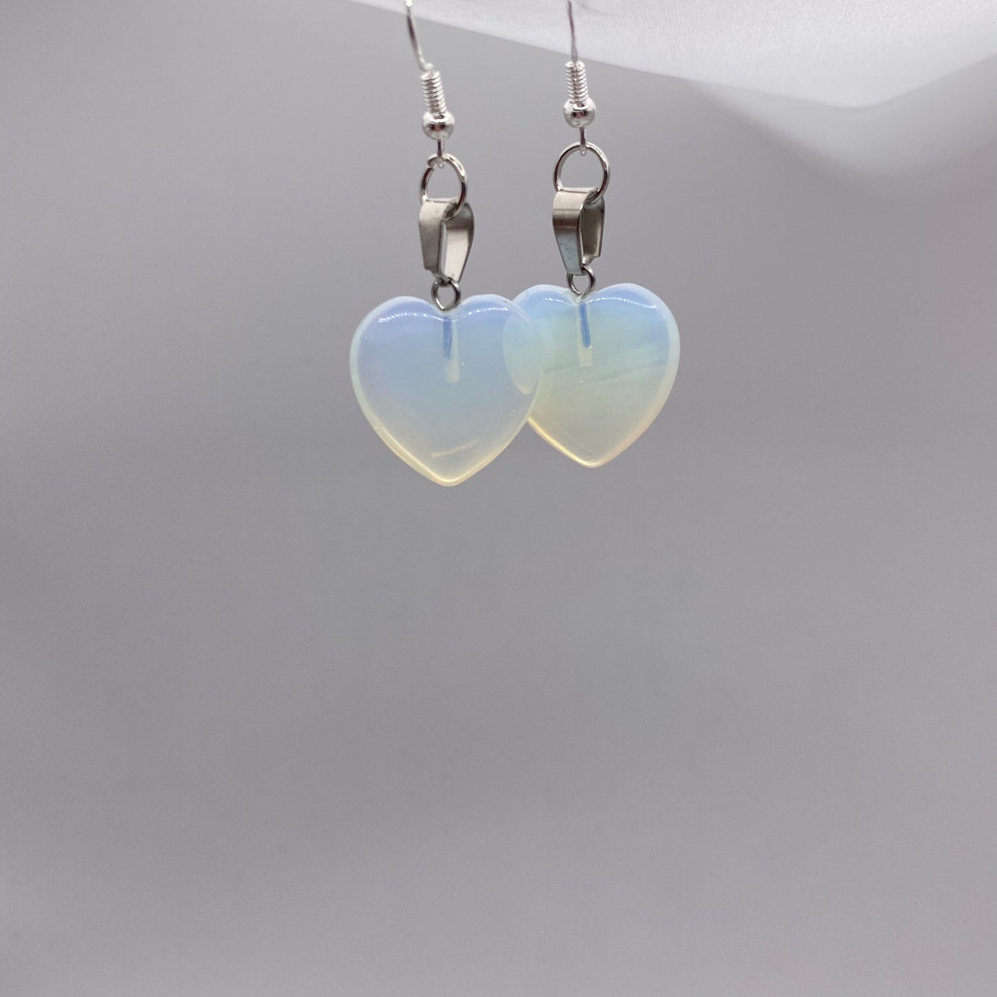 Opalite Pendant Heart Earrings