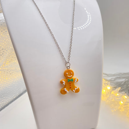 Gingerbread Man Necklace