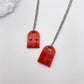 Red Matching Lego Heart Necklace