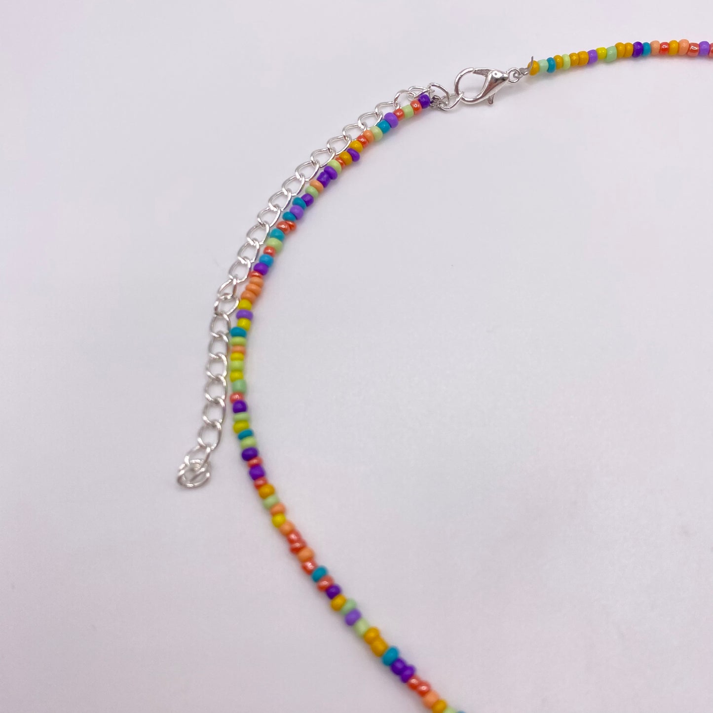 Messy Rainbow Beaded Necklace