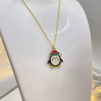 Gold Penguin Necklace