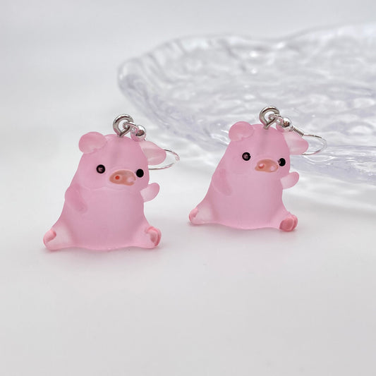 Sitting Pig Earrings