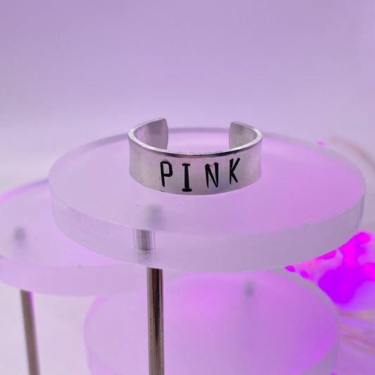 Pink Stamped Ring