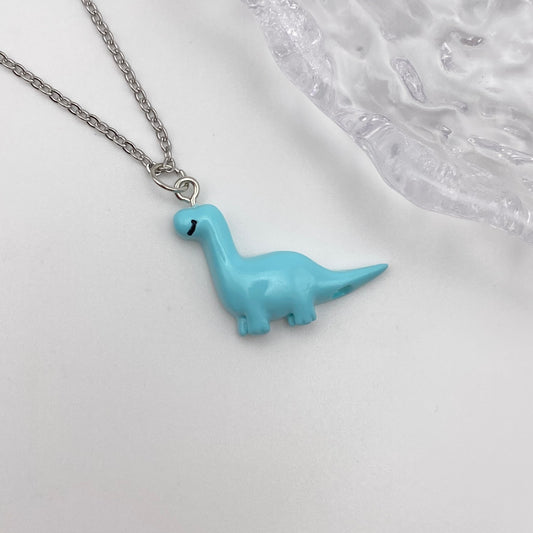 Blue Dinosaur Necklace