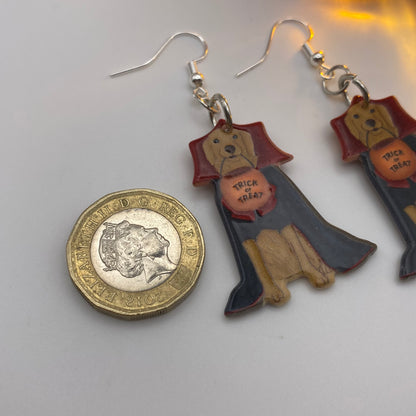 Trick or Treat Dog Earrings