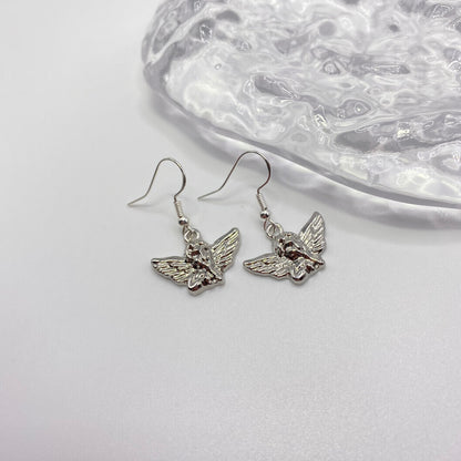 Silver Cherub Earrings