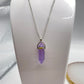 Purple Glass Crystal Pendant Necklace