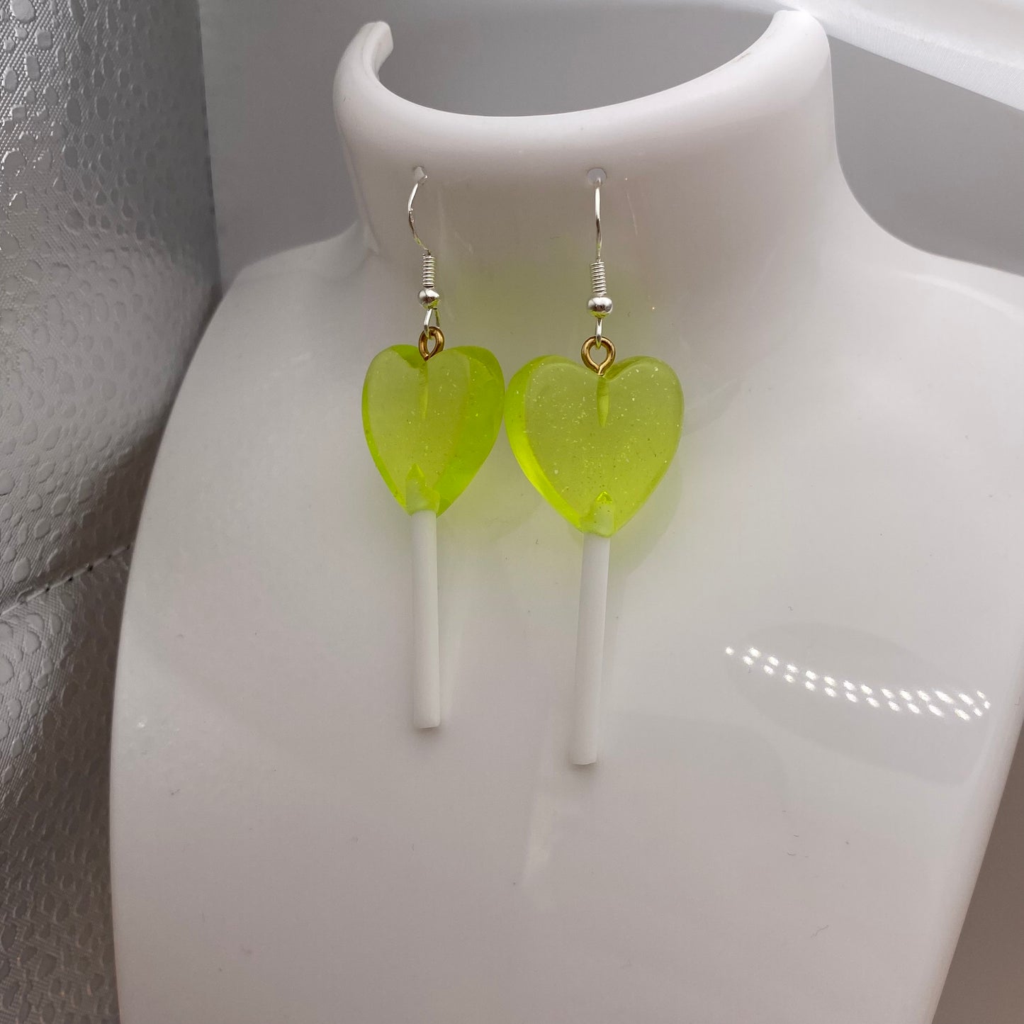 Green Lollipop Earrings